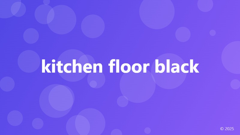 kitchen floor black