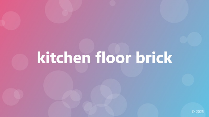 kitchen floor brick