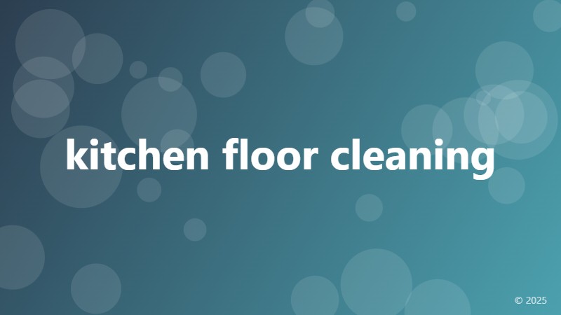 kitchen floor cleaning