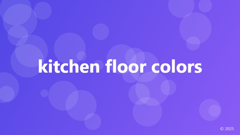 kitchen floor colors