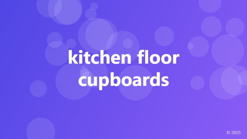 kitchen floor cupboards