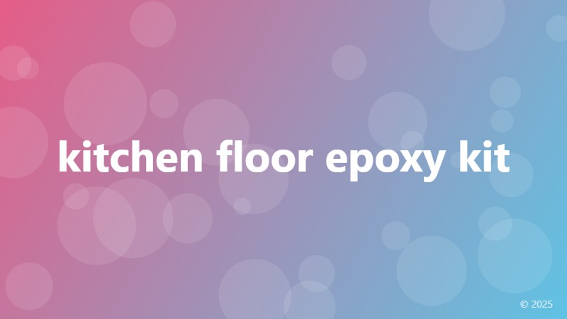 kitchen floor epoxy kit