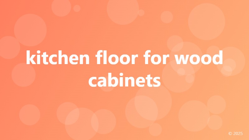 kitchen floor for wood cabinets