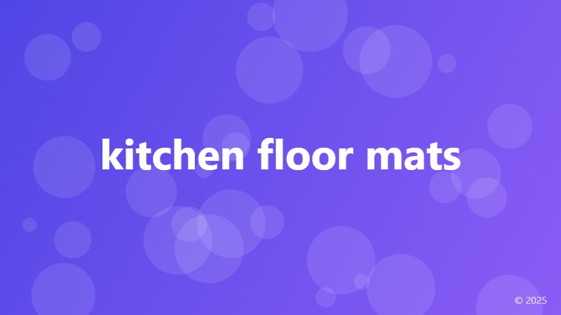 kitchen floor mats