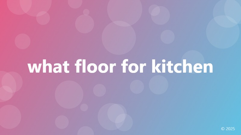 what floor for kitchen