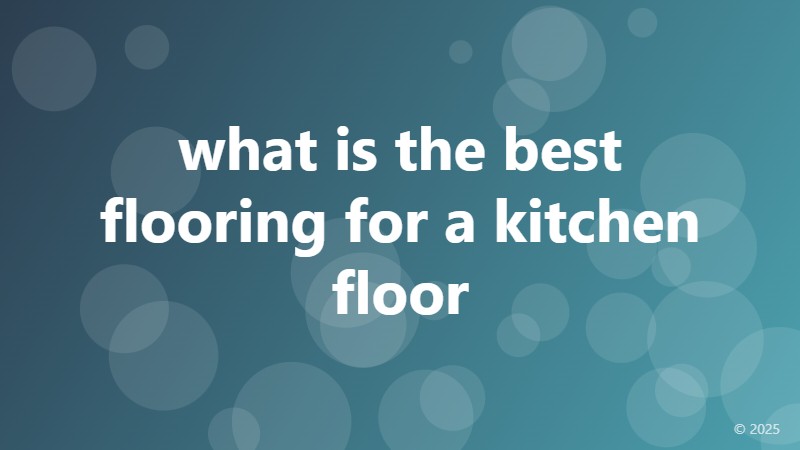 what is the best flooring for a kitchen floor